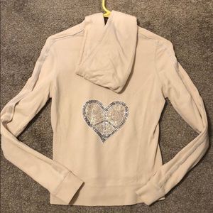 Twisted Heart zip up sweater